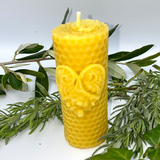 Heart Pillar Candle- Pure British Beeswax